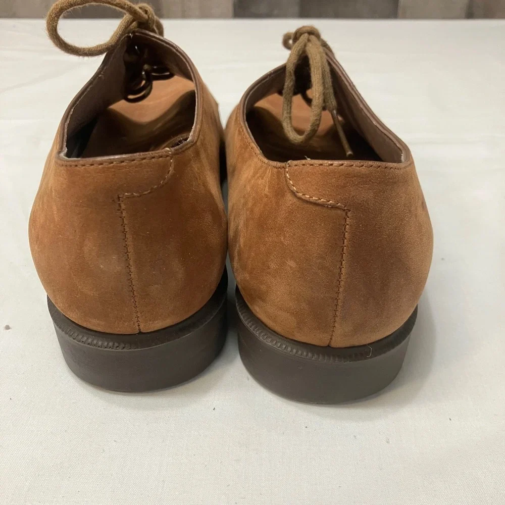 Rockport Mens Tan Nubuck Leather‎ Plain Toe Derby Shoes Size 8 Brown Academic